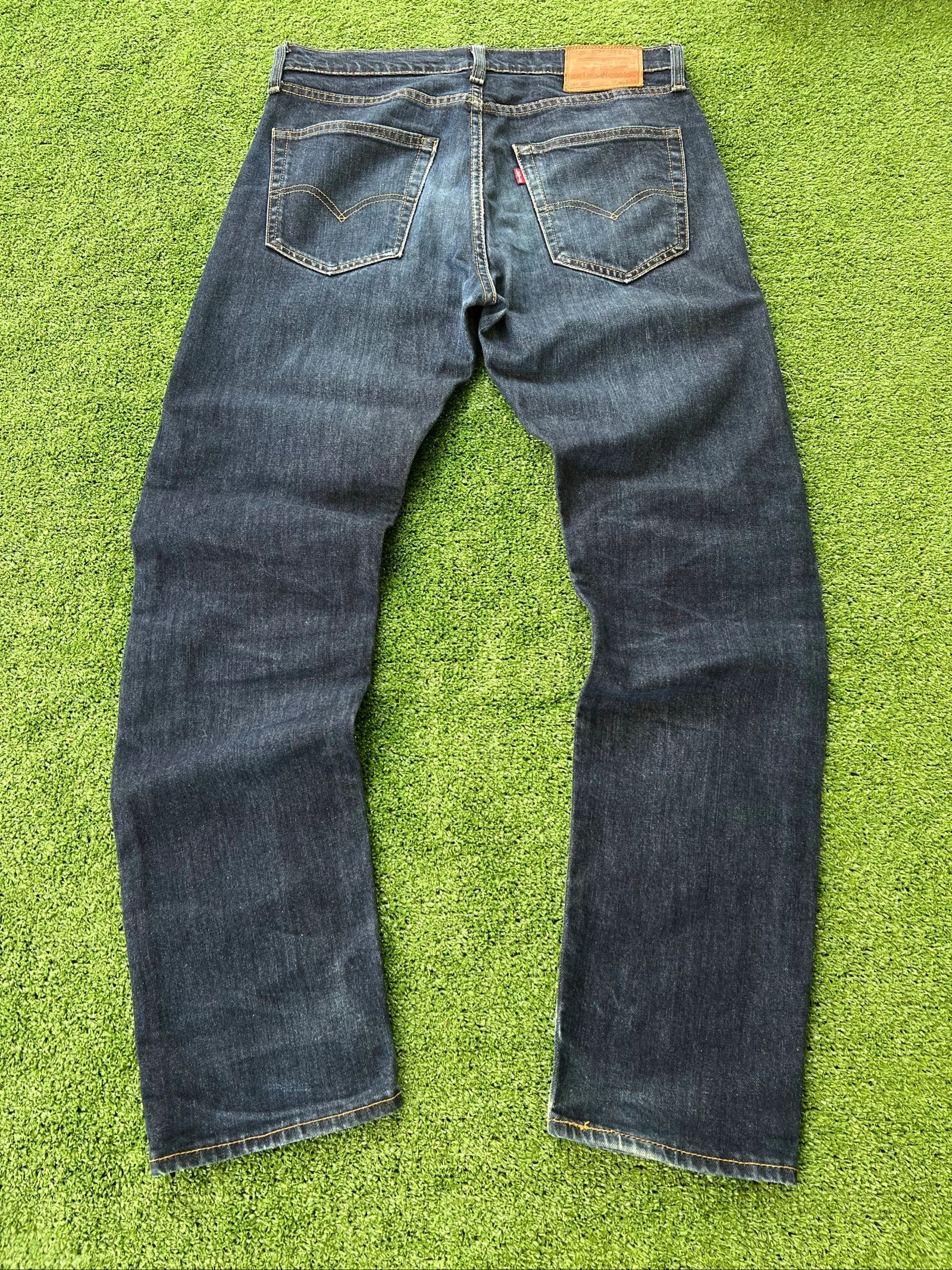 Levi’s 502 Regular Taper Jeans Dark Blue Denim Vintage Style Faded Men’s W32 L34 – photo 5
